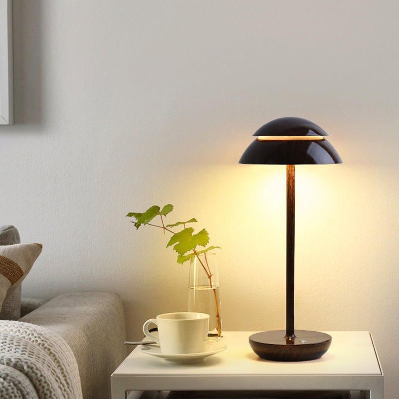 Sawley Double Dome Mushroom Table Lamp Cordless Dimmable