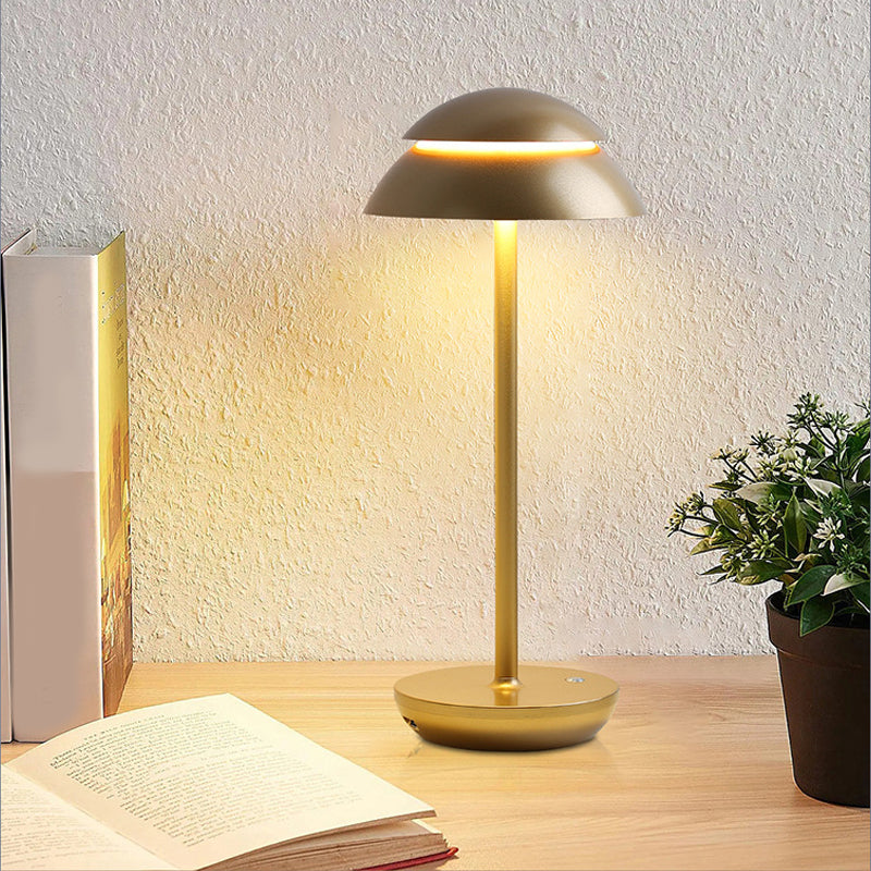 Sawley Double Dome Mushroom Table Lamp Cordless Dimmable
