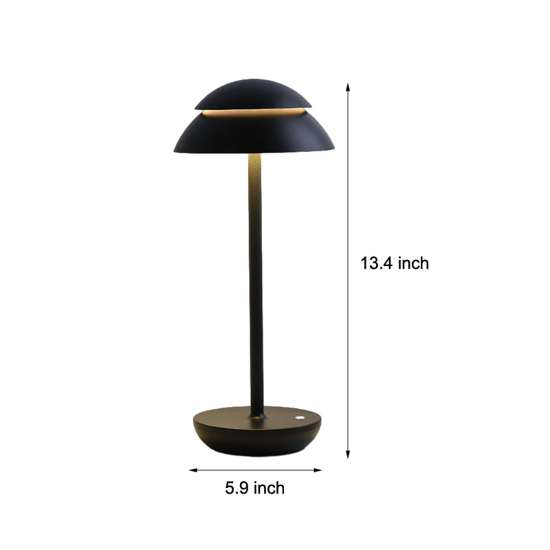 Sawley Double Dome Mushroom Table Lamp Cordless Dimmable