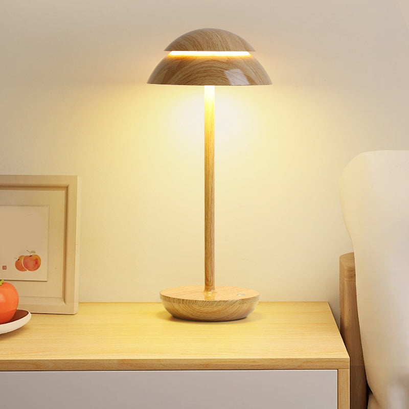 Sawley Double Dome Mushroom Table Lamp Cordless Dimmable