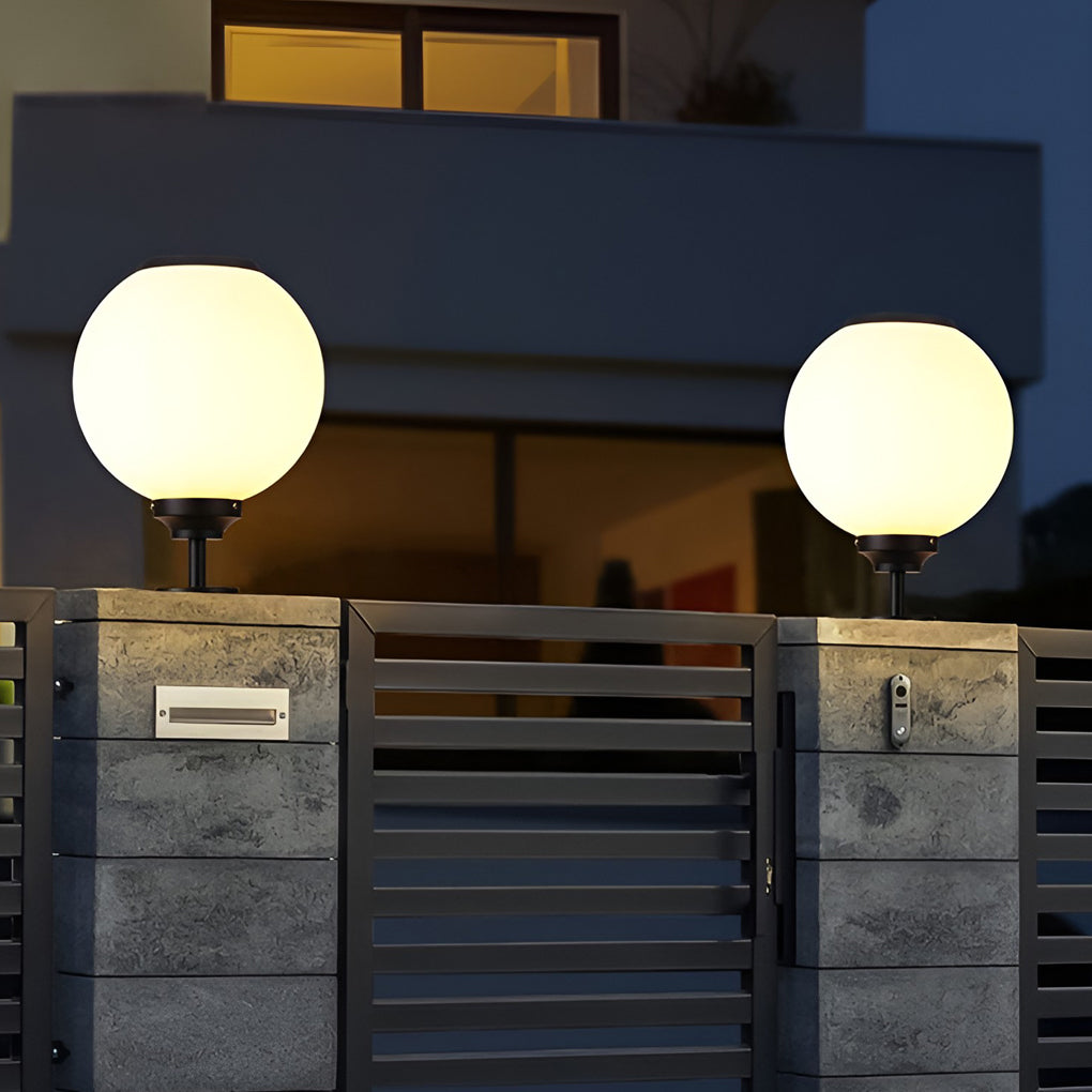 Hepple Solar Gate Pillar Light Black 3 Colour Settings