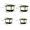 Allendale Square Pillar Light Solar or Hardwired Black