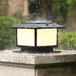 Allendale Square Pillar Light Solar or Hardwired Black