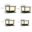 Allendale Square Pillar Light Solar or Hardwired Black