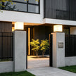 Lynton Outdoor Pillar Light Globe Cube or Cylinder Shade