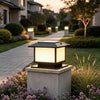 Allendale Square Pillar Light Solar or Hardwired Black