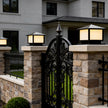 Allendale Square Pillar Light Solar or Hardwired Black