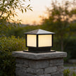 Allendale Square Pillar Light Solar or Hardwired Black