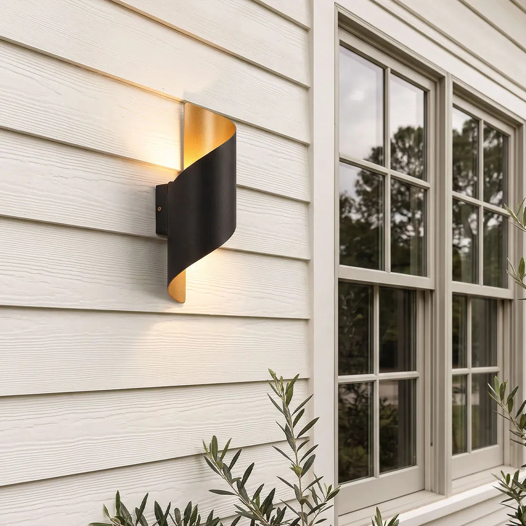 Egton Spiral Up Down Outdoor Wall Light IP65 LED