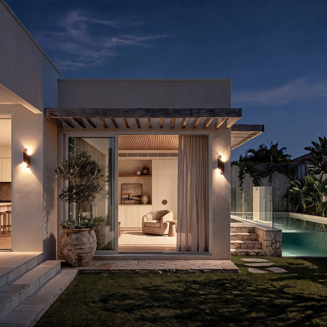 Egton Spiral Up Down Outdoor Wall Light IP65 LED