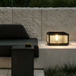 Tetbury Square Pillar Light Ribbed Glass Solar or Mains