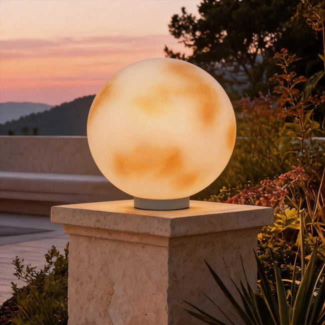 Wetherby Moon Pillar Light Globe Solar or Hardwired IP65