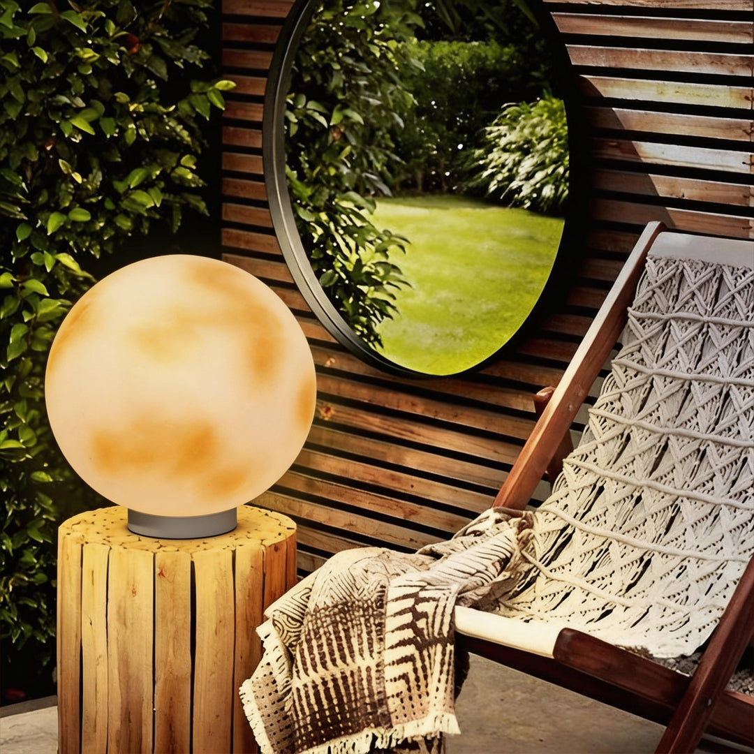Wetherby Moon Pillar Light Globe Solar or Hardwired IP65
