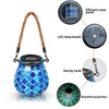 Wooler Mosaic Glass Solar Lights Set of 4 Garden Lanterns