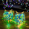 Wooler Mosaic Glass Solar Lights Set of 4 Garden Lanterns