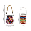 Wooler Mosaic Glass Solar Lights Set of 4 Garden Lanterns