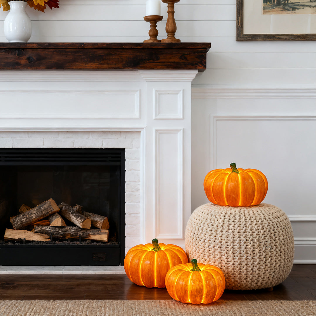 Hollowell Halloween Pumpkin Light Waterproof Resin Lamp