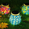 Wooler Mosaic Glass Solar Lights Set of 4 Garden Lanterns
