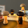 Cawood Wooden Mushroom Table Lamp Cordless Night Light
