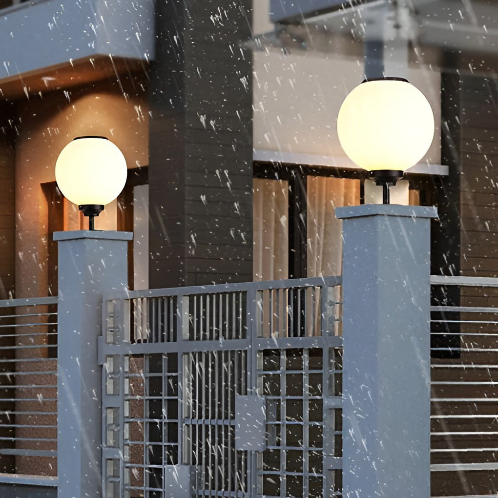 Hepple Solar Gate Pillar Light Black 3 Colour Settings
