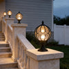 Masham Globe Pillar Light Clear Glass Retro Post Top Lamp