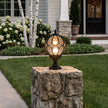Masham Globe Pillar Light Clear Glass Retro Post Top Lamp