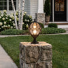 Masham Globe Pillar Light Clear Glass Retro Post Top Lamp