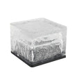 Reeth Solar Ice Cube Step Lights Set of 4 Crystal Glass