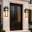 Ryton Black Outdoor Wall Light 12W LED Warm White