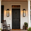 Ryton Black Outdoor Wall Light 12W LED Warm White