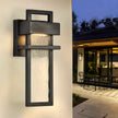 Ryton Black Outdoor Wall Light 12W LED Warm White