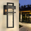 Ryton Black Outdoor Wall Light 12W LED Warm White
