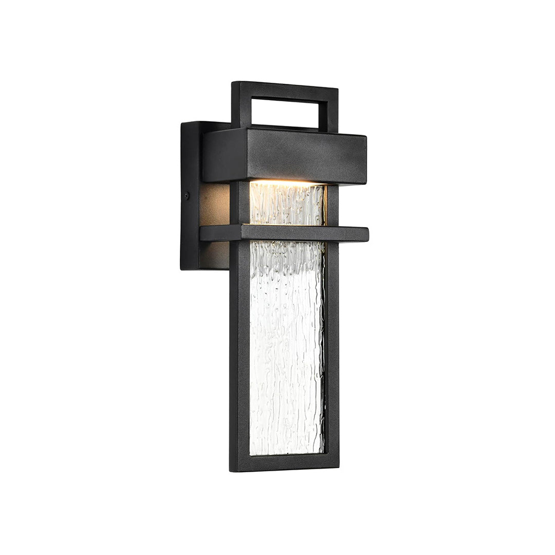 Ryton Black Outdoor Wall Light 12W LED Warm White