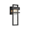 Ryton Black Outdoor Wall Light 12W LED Warm White