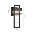 Ryton Black Outdoor Wall Light 12W LED Warm White