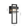 Ryton Black Outdoor Wall Light 12W LED Warm White