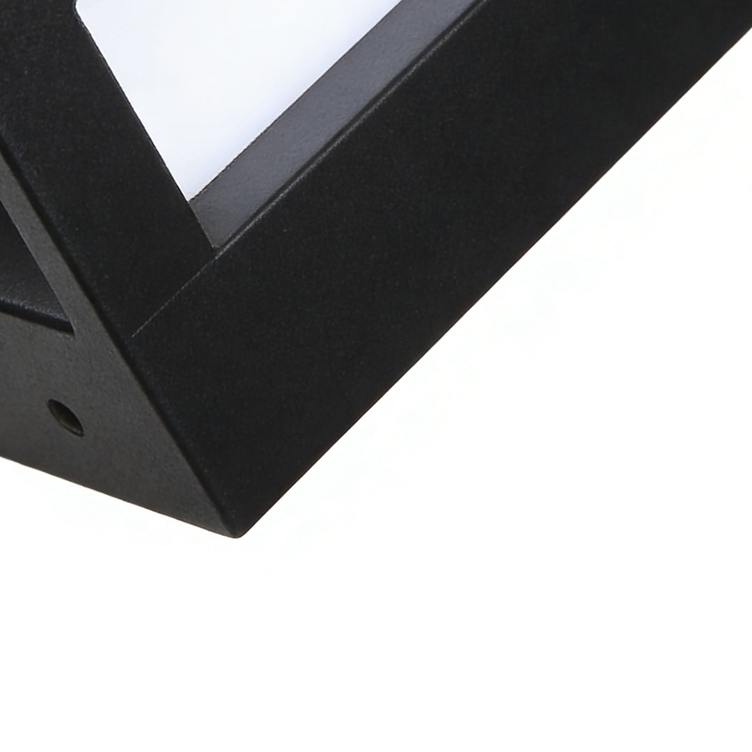 Lavenham Geometric Outdoor Wall Light Black LED Sconce