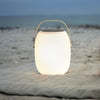 Craster Solar Floor Lantern White Wood Grain Portable LED