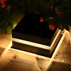 Otley Square Pillar Light Solar or Hardwired Stainless IP65