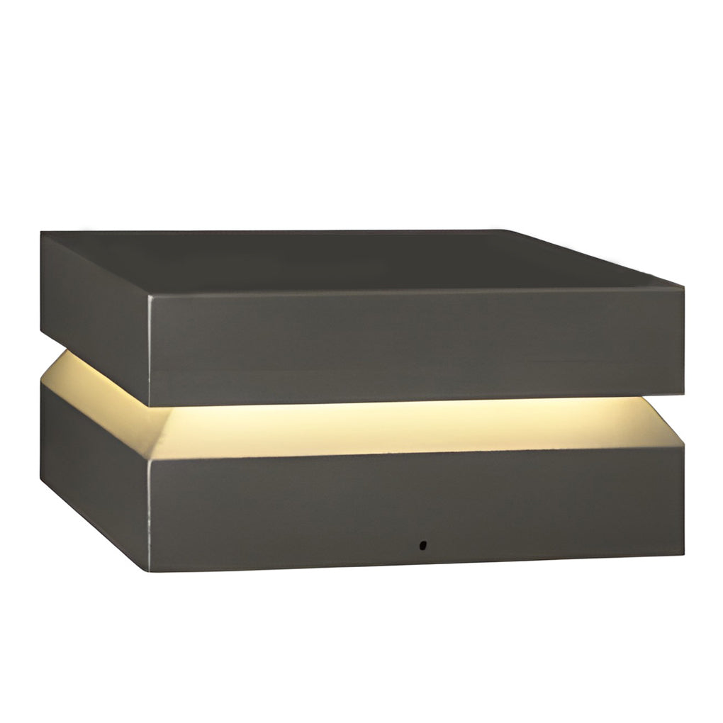 Otley Square Pillar Light Solar or Hardwired Stainless IP65
