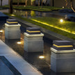 Otley Square Pillar Light Solar or Hardwired Stainless IP65