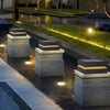 Otley Square Pillar Light Solar or Hardwired Stainless IP65