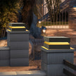 Otley Square Pillar Light Solar or Hardwired Stainless IP65