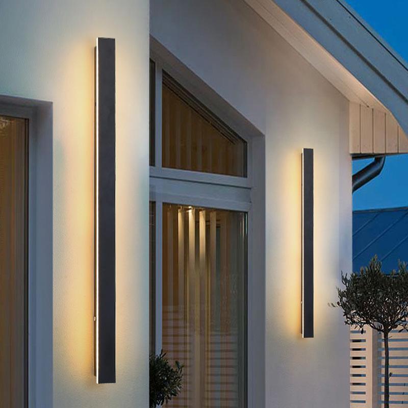 Ludlow Linear Outdoor Wall Light LED Strip IP65 Black