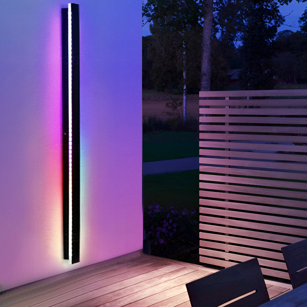 Ludlow Linear Outdoor Wall Light LED Strip IP65 Black