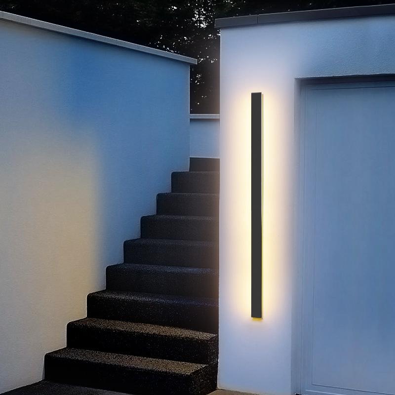 Ludlow Linear Outdoor Wall Light LED Strip IP65 Black