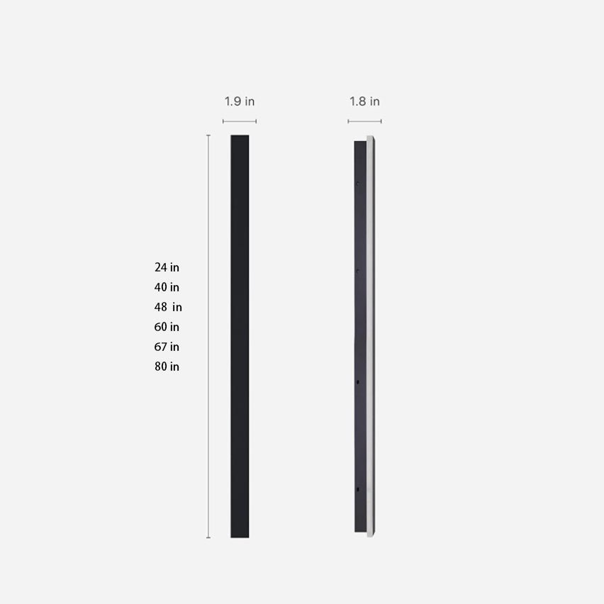 Ludlow Linear Outdoor Wall Light LED Strip IP65 Black