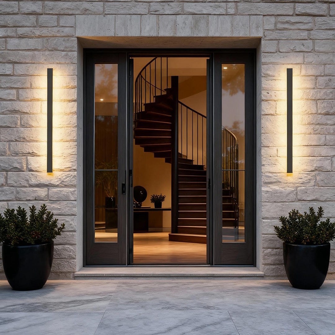 Ludlow Linear Outdoor Wall Light LED Strip IP65 Black