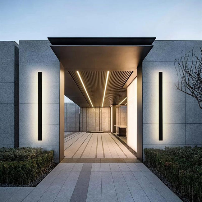 Ludlow Linear Outdoor Wall Light LED Strip IP65 Black