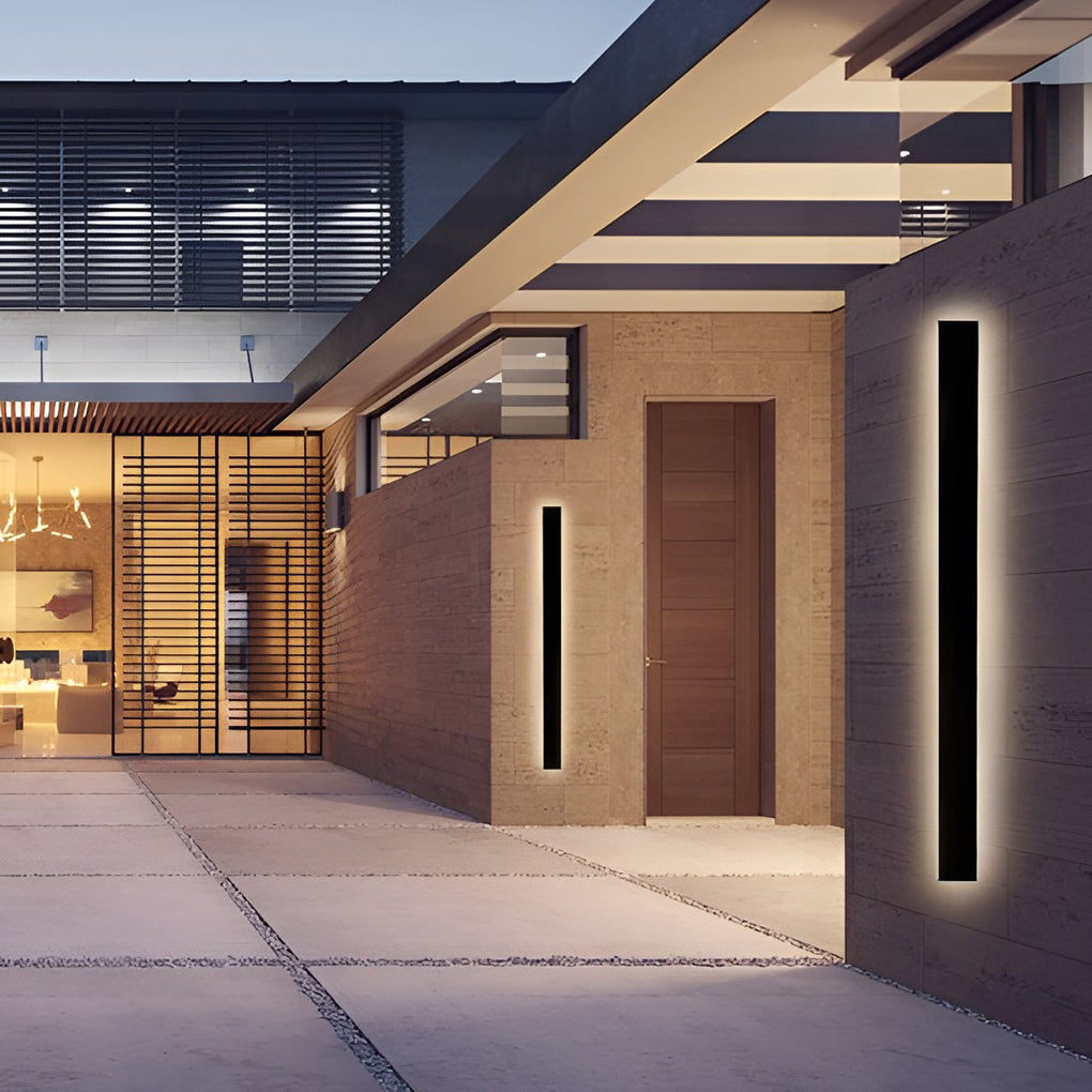 Ludlow Linear Outdoor Wall Light LED Strip IP65 Black
